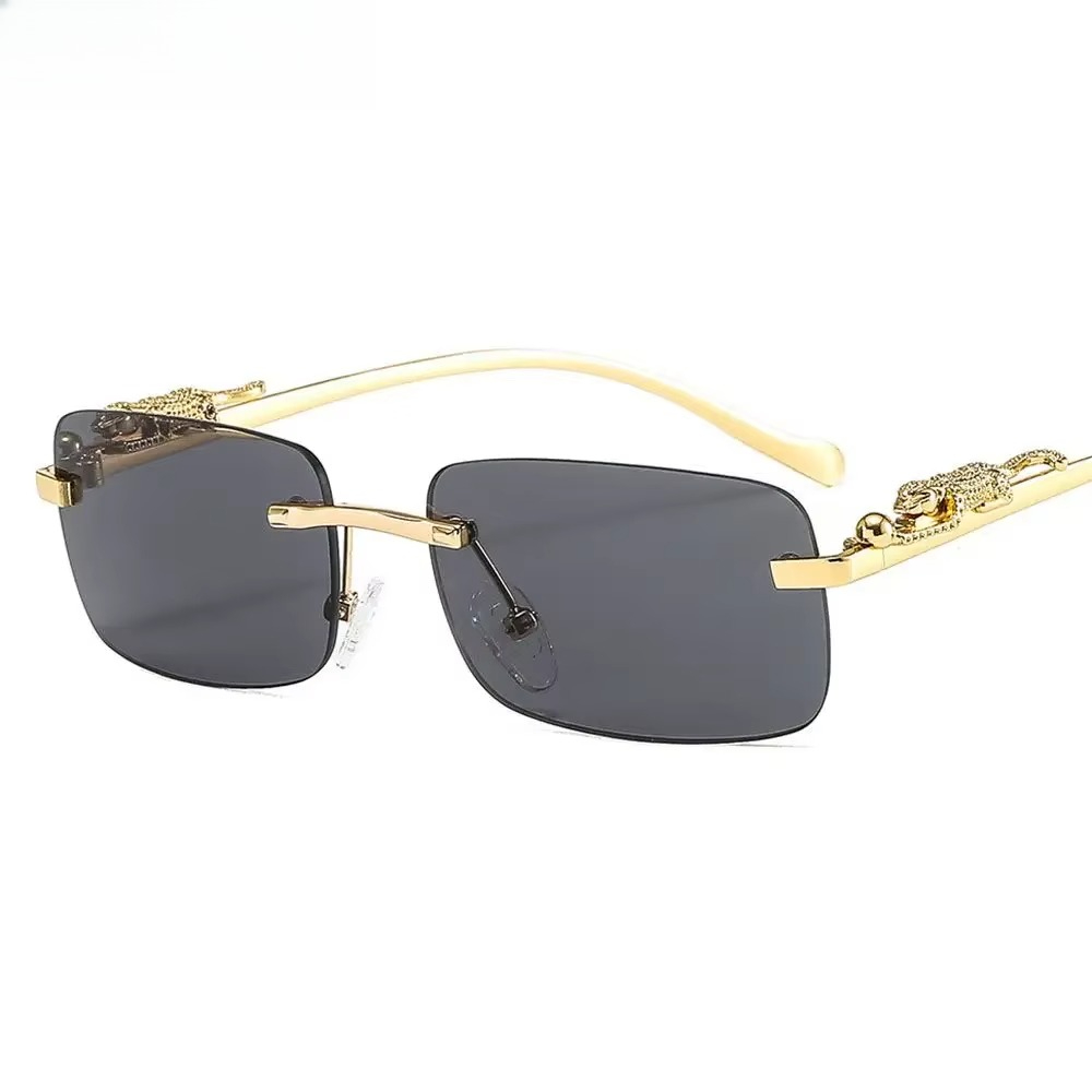 Designer Sunglasses - Rimless Small Square Sunglasses Women Men
