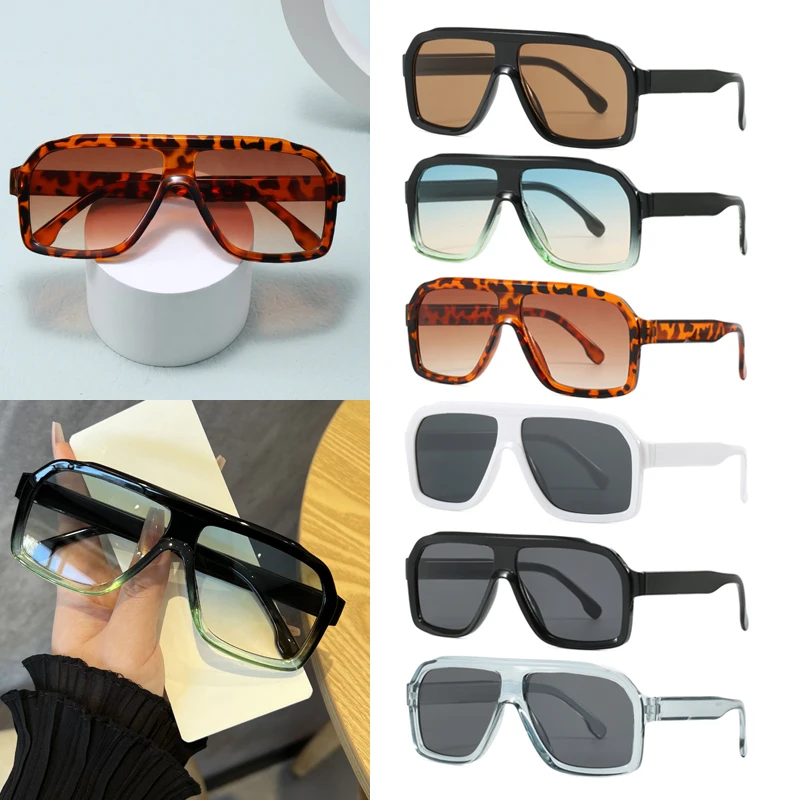 Sunglasses Uv400 - 1PCS Oversized Square Anti Light Glasses