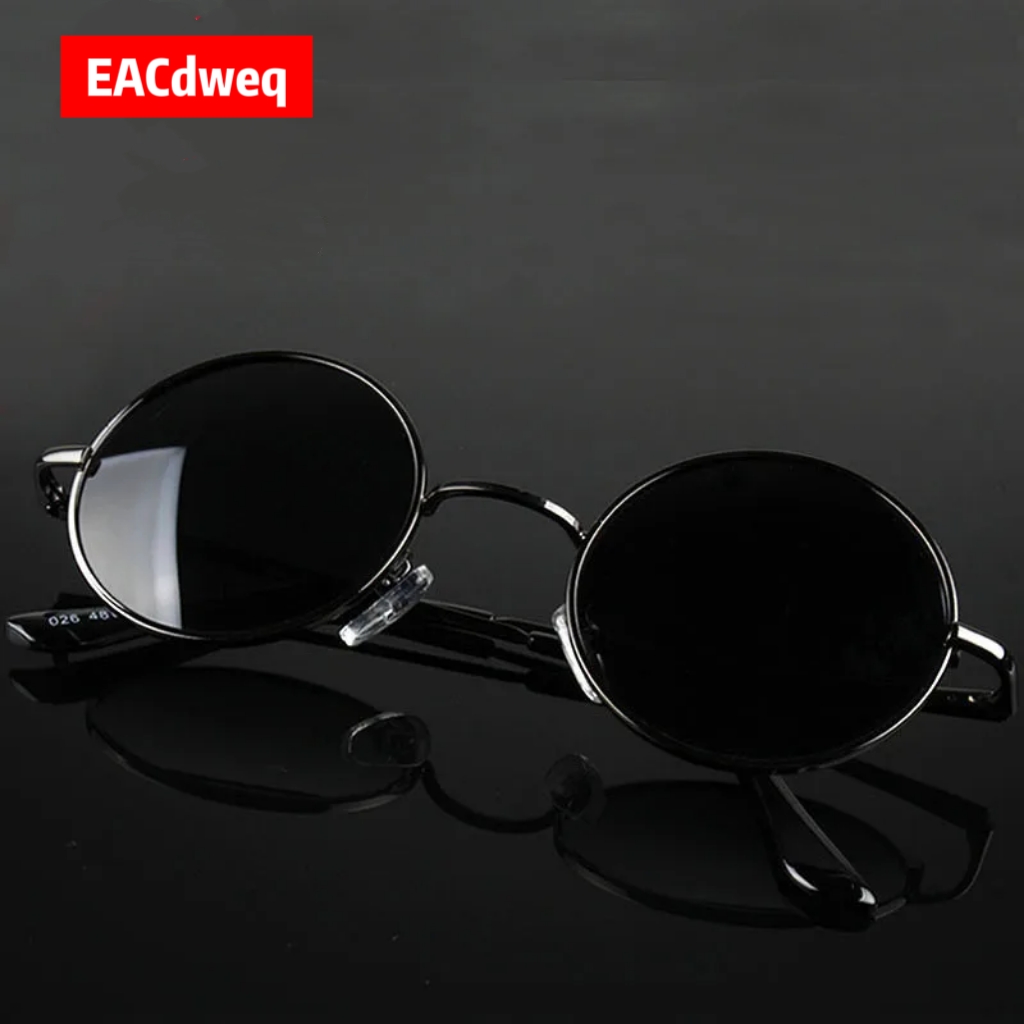 Sunglasses Uv400 - Retro Vintage Round Sunglasses Men Brand