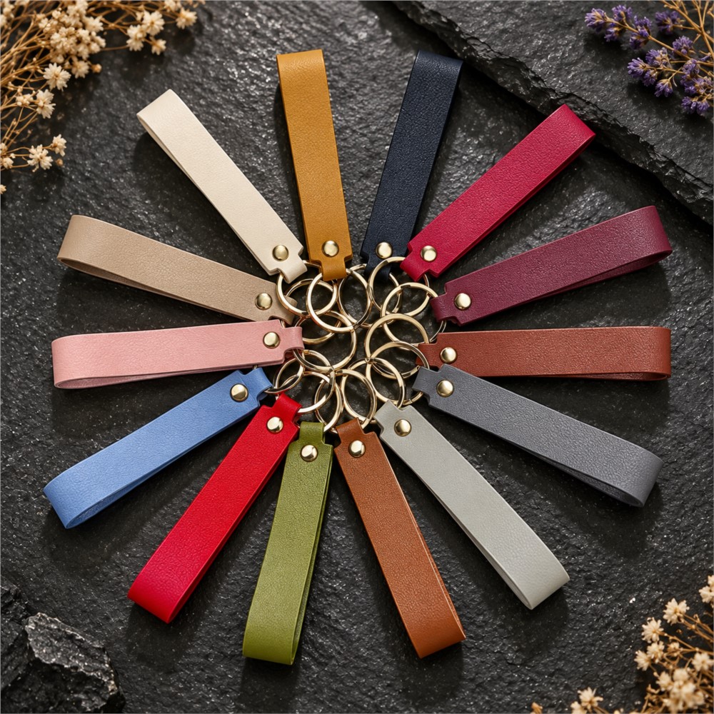 1/5pcs PU Leather Keychain Gif - Leather Wallet Men review and price