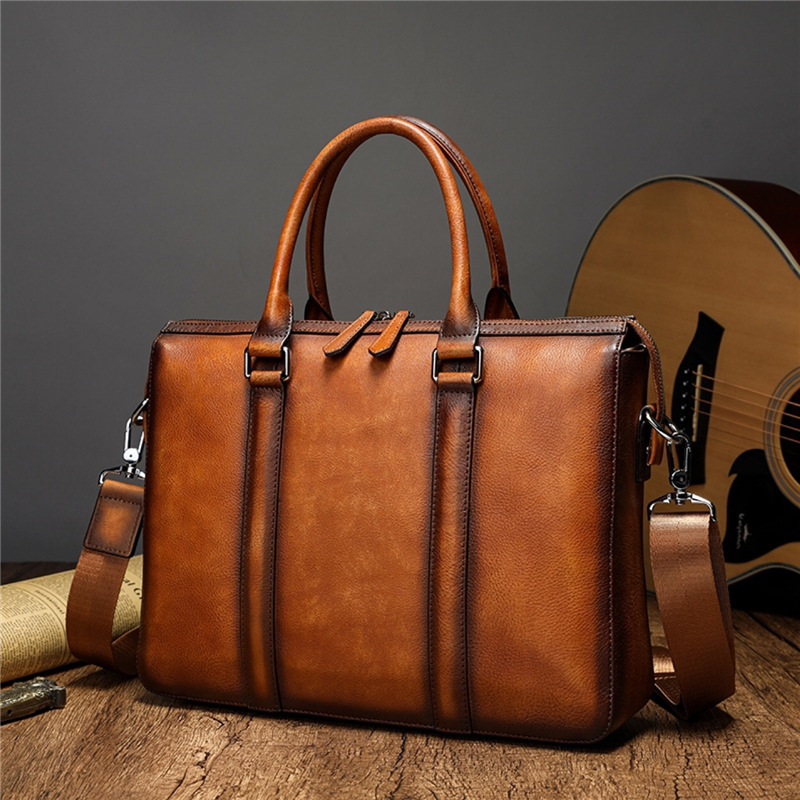 YETTIES Business Top Grain Lea - Leather Briefcase review and price