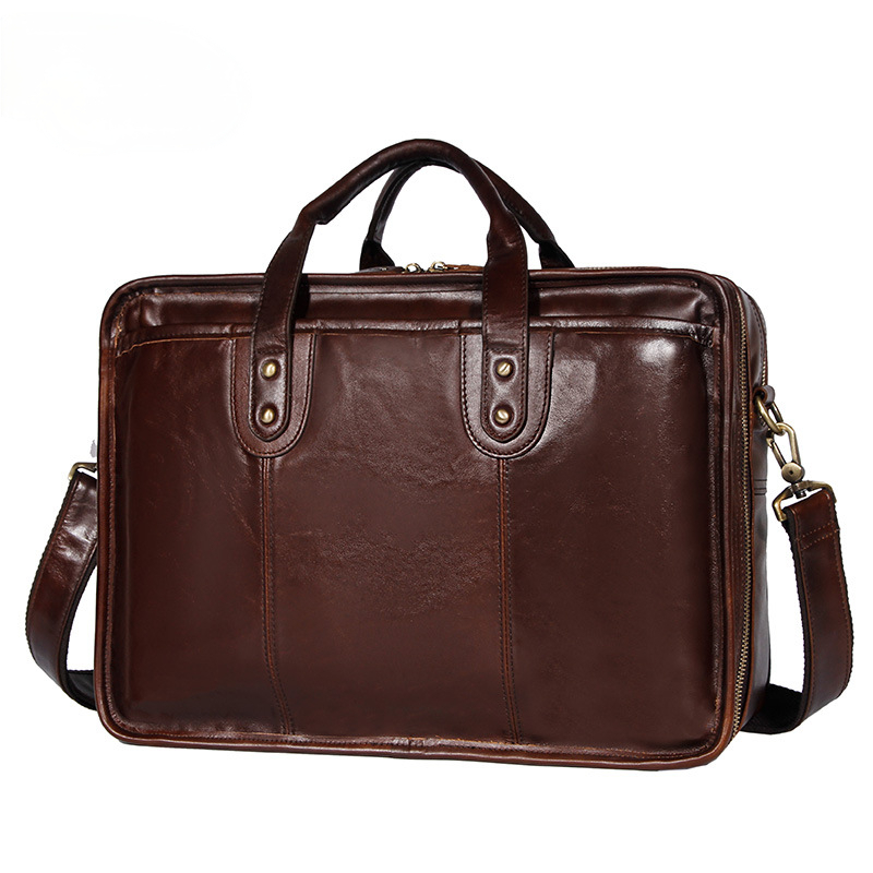 Men's Top Grain Cowhide Leathe - Leather Briefcase review and price