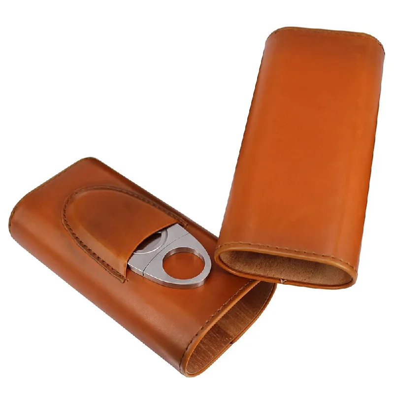 3-Finger Leather Case with Cig - Premium Cigar Case review and price