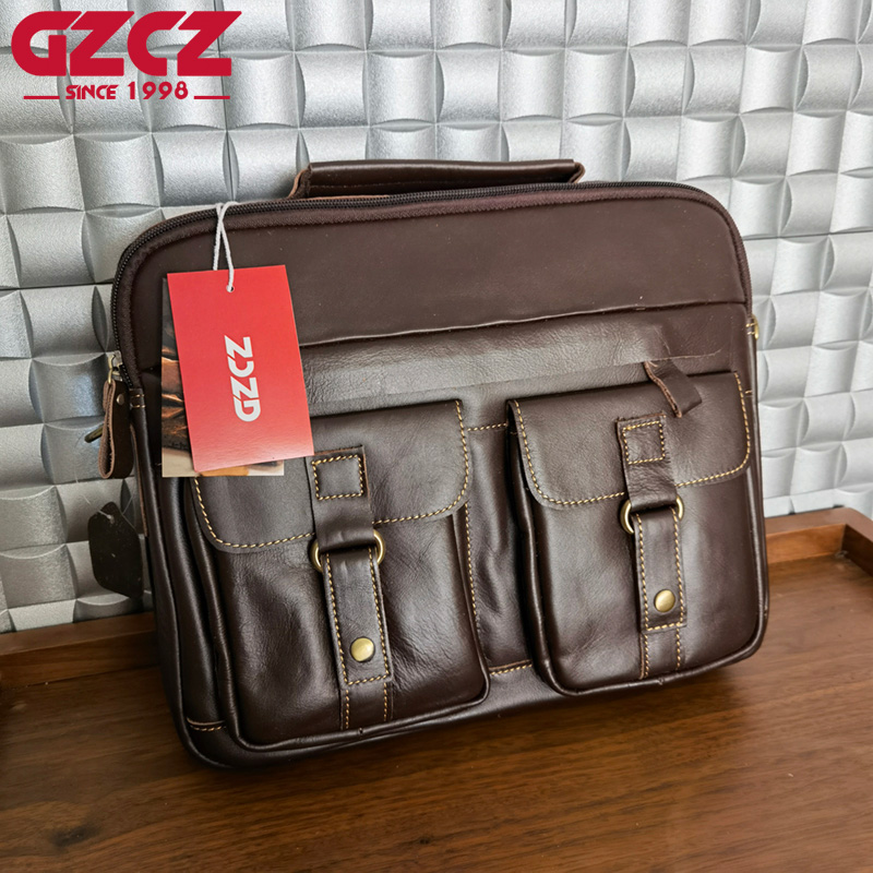GZCZ Men's Handbag Leisure Bus - Leather Briefcase review and price