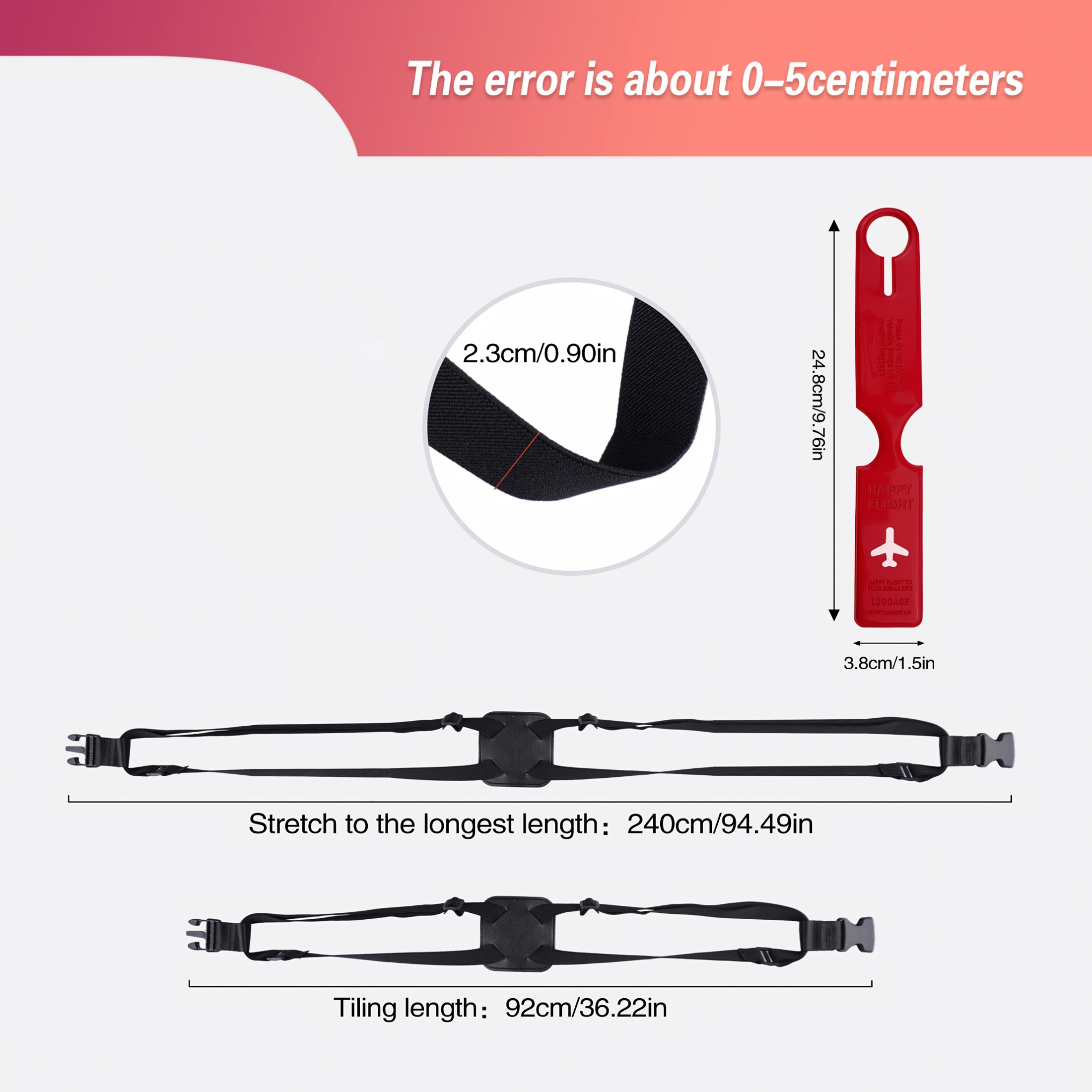 2-Piece Luggage Strap Set + Lu - Travel Luggage Set review and price