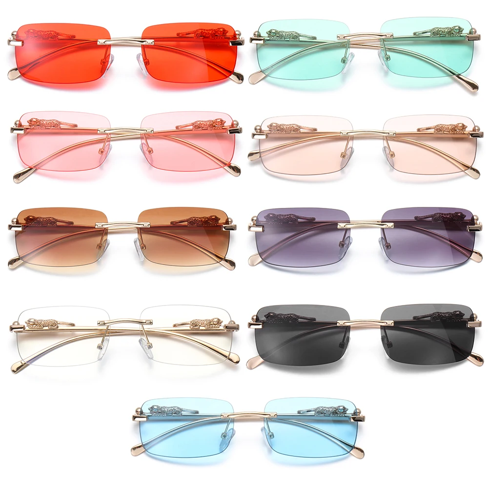 Rimless Small Square Sunglasse - Designer Sunglasses review and price