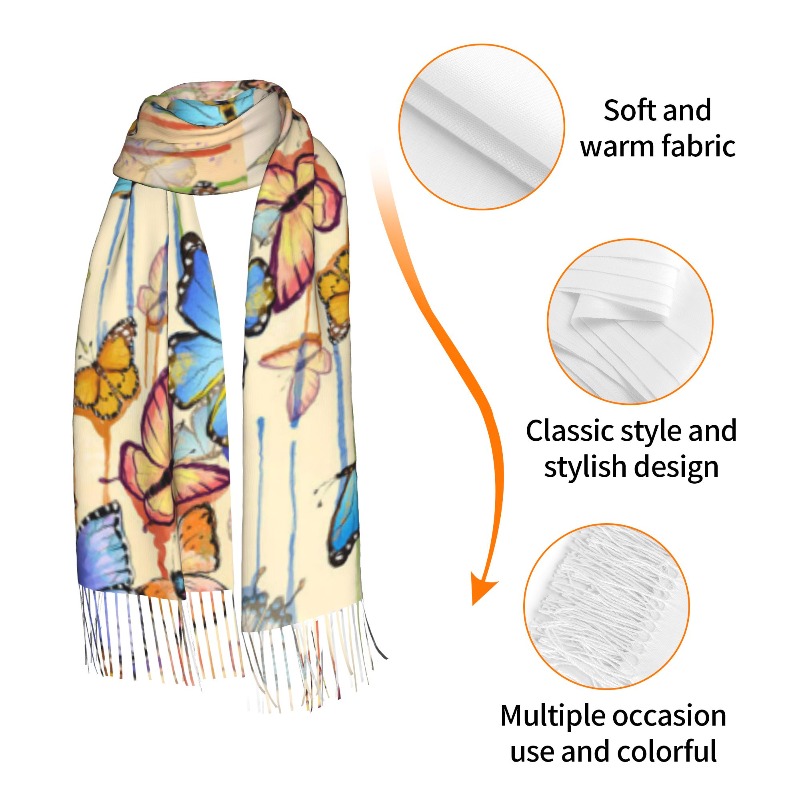 Retro Butterfly Winter Cashmer - Cashmere Scarf review and price