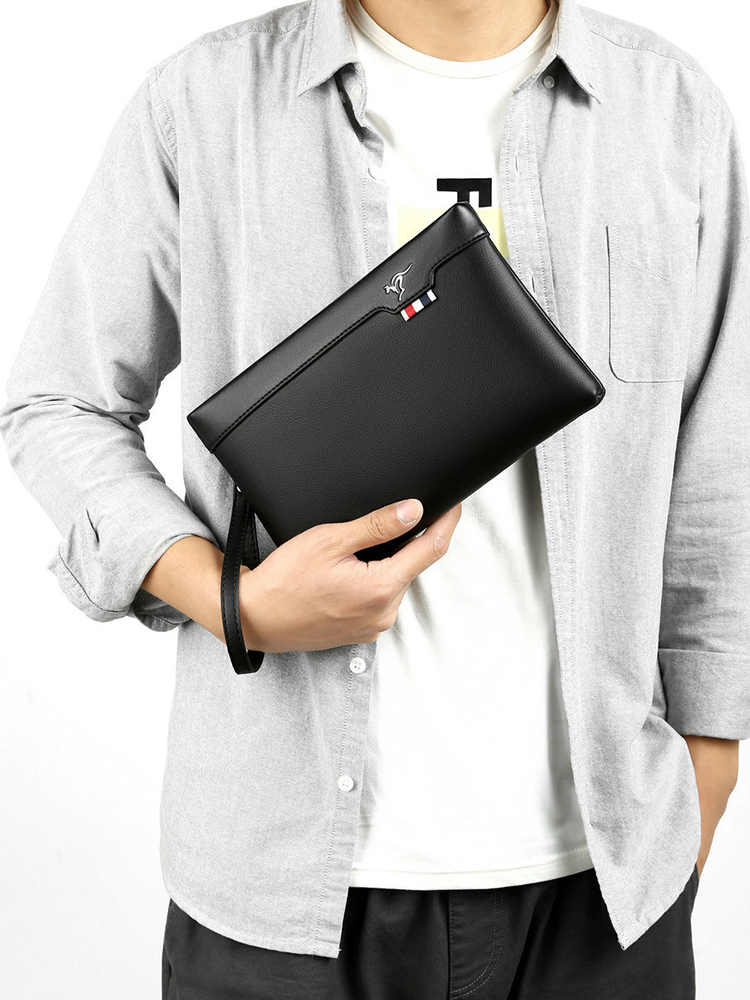 PU Leather Men's Clutch Bag Zi - Leather Wallet Men review and price