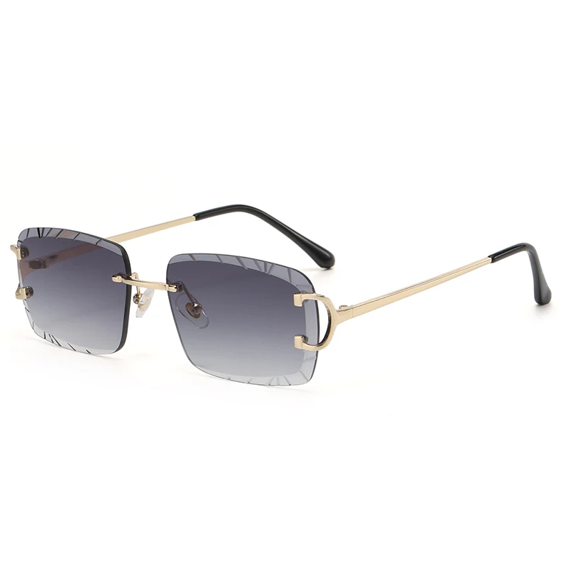 Fashion Square Rimless Glasses - Sunglasses Uv400 review and price