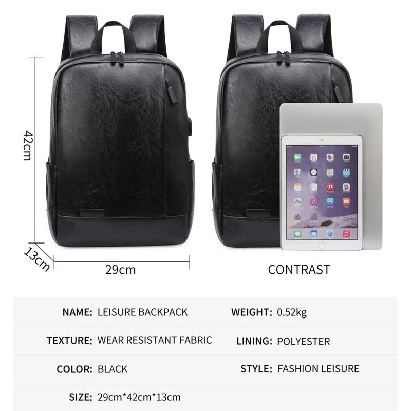 Men Fashionable Backpack PU Le - Leather Briefcase review and price