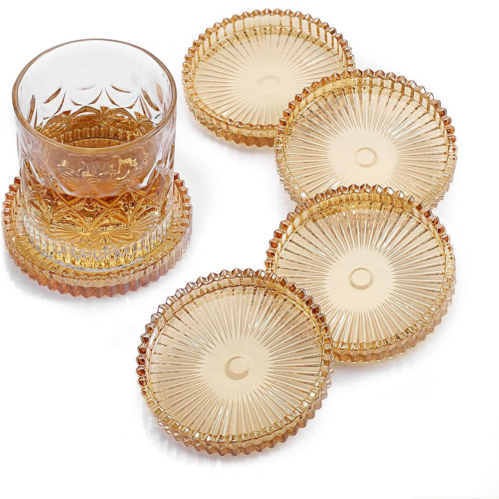 Modern Amber Glass Coasters fo - Marble Coaster Set review and price